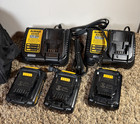 Dewalt New Bag 2 Chargers 3 Lightly Used Batteries 20v Kit Dcb115 Dcb201 Dcb207