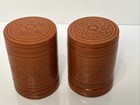 Lacquer Storage Boxes  2  Orange Round Made In Thailand Decorative Hand Made Vin