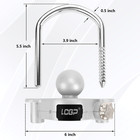 Trailer Hitch Lock With Combination Lock  Fits 1-7 8 2 And 2-5 16 Inch Couplers