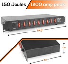 Pyle Pro 8 Outlet Rack Mount Power Supply Center With Each Outlet Switch