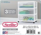 Storage Drawer  3 Drawer Wide Plastic Storage Cart With Clear Pull Out Drawers 