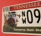 2016 Tennessee Nwtf Specialty License Plate Nw 0905 Turkey Hunter Hunting