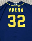 Urena Size 46  32 2022 Milwaukee Brewers Game Used Jersey Issued Road Blue Mlb