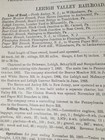 Original 1886 Train Report Lehigh Valley Railroad Bear Creek Slatedale Pa 