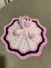 New Pink Pig Hand Crocheted Baby Security Cuddle Lovey Blanket Plush 16 