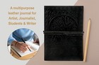10  Tree Of Life Black Leather Cover Blank Book Spell Book Drawing Sketch Book