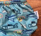 Iplay Infant Boys Swim Diaper 12m 18-22 Lbs Aqua Blue Submarines Upf 50 
