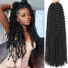 Passion Twist Hair 30 Inch 7 Packs Water Wave Crochet 30 Inch pack Of 7  1b 