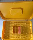 Vintage Plastic Wil-hold Wilson Gold Sewing Thread Bobbin Box Case Usa