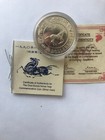 Rare 1990 Singapore 1oz Silver Proof  10 Zodiac Year Of The Horse W coa