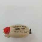 Vtg Celluloid White Figural Pig Piggy Sewing Tape Measure Souvenir Dry Falls Wa