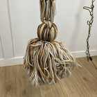 Vtg Mid Century Modern Hanging Swag Lamp Ceramic Drip Glaze Pottery Boho