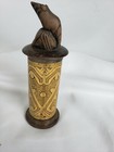 Superb Antique Carved Bamboo Lizard Finial Pill Box  Indonesia Ca  1960s  5 