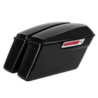 Vivid Black Hard Saddlebags Saddle Bags For Harley Street Road King Glide 94-13