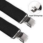 Buyless Fashion Heavy Duty Textured Suspenders Men 48  Adjustable 1 1 2  Y Shape
