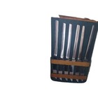 Vtg 6 Pc Austria Steak Dinner Knives Stainless Steel 8-1 8  Austria Leather Case