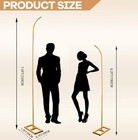 Bazen Half Balloon Arch Stand 7 5ft 6 2ft Wedding Arch Stand With Base Gold