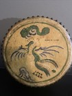 10  China Antique Old Wood Cowhide Carved Drum Clap Ceremonial Vintage Dragon