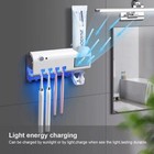 1pc Toothpaste Dispenser With Bathrooms Toothbrush Holders-wall-mounted