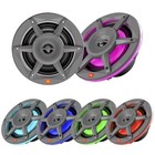 2x Jbl Jblmarspksd62gam 6 5  300w Max Rgb Led Gray Marine Audio Speakers  Wire