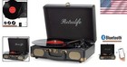 Portable 3-speed Vinyl Record Player - Stylish Bluetooth Suitcase Turntable