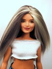 Barbie Doll Wig Size 4 Silky Straight Viscose Ooak Custom   339 Frosted Brown  3