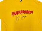 Hulk Hogan Autographed Signed Yellow Wwe Hulkamania T-shirt Jsa Stock  228800