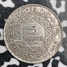 Ah 1352  1934  Morocco 5 Francs Lot f6689 Silver 