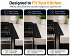 2-pack Black Silicone Stove Gap Covers 22  Food Grade Heat Resistant Cut To Fit