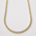 4mm Two-tone Ice Link Chain 14k Yellow Gold-plated Silver 925 Italy
