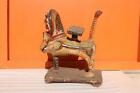 Old Vintage Wooden Yali Carved Lion Figure Rare Indian Decor Collectible
