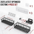 Large Capacity Shower Caddy  Heavy-duty Adhesive Shower Organizers With Custom A