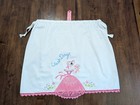17  High Laundry Bag Hm W vtg Pillowcase Hand Emb  belle  W a Long Crochet Skirt