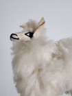 Vintage Llama Alpaca Plush Doll Figure Real Wool Fur Handmade Folk Art Animal