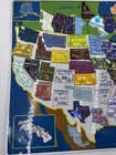 Vintage Usa State Magnetmap Board Includes 60 Collectors Magnets -canada Mexico