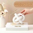 3 Link Wood Knot Decor - Hand Carved Coffee Table Decoration  Boho Chain Link   