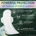 L  Extra Long Maxi Pads For Women  Overnight Absorbency  Organic Cotton Top L   