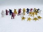 Vintage Lot Cowboys Indians Wild West Toy Soldier Plastic Figures Native Colors