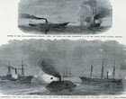 Leslie Civil War Print Charleston Harbor Blockade Naval Battle South Carolina