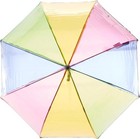 Totes Kids Clear Bubble Umbrella Rainbow Pastel With Easy Grip Handle Nwt