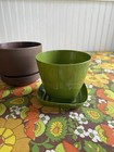 Vintage 70 s Set Of 3 Plastic Planter Pots Max Klein Rubbermaid Phillips