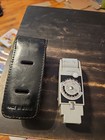 Vintage Nikon F Bc-7 Gray Shoe Mount Camera Flash Unit With Leather Pouch