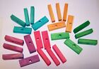 25 Wood Blocks  2  X 1 2  X 1 4  Colored Wooden Parrot Bird Toy Parts 1 4  Hole