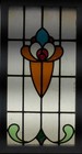 Pretty Abstract Large Old English Leaded Stained Glass Window 16 3 4 x 31 1 2 