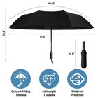 Portable Automatic Umbrella Rain 10 Ribs Folding Umbrella Windproof Travel