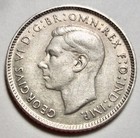 1942  S - Sixpence -  50 - Silver - King George Vi - Australia