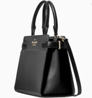 New Kate Spade Madison Staci Medium Satchel Shoulder Bag Black Leather Purse 