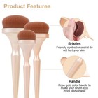 Premium Makeup Brushes Set  9 Piece Set W  Storage Bag  Rose Gold