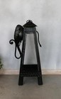 Vintage Antique Iron Elephant Candle Stand Handcarved Elephant Statue