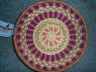 Nwt African Fair Trade Woven Market Fruit Basket Shallow One Of A Kind